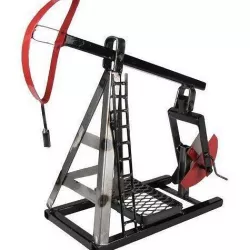 Natural Steel Lacquered Steel Handmade Oil Pump Jack Table  3D model