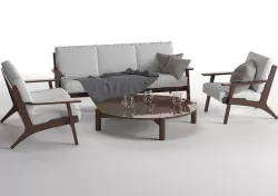 Oak Sofa Mod Outdoor Furniture 3D model
