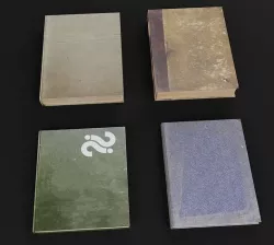 Old Books Set Low-poly 3D model