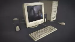 Old Computer Low-poly 3D model