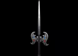Old spear - halberd Low-poly 3D model