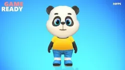 Panda Bear Animated Rigged Low-poly 3D model
