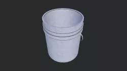 Plastic Pail Low-poly 3D model