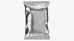 Potato chips package small with folds mockup 3D model