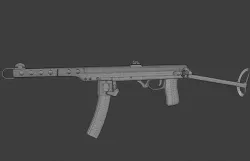 PPSh 42 Low-poly 3D model