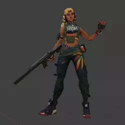 Raze Valorant Low-poly 3D model