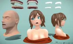 Realistic and Anime teeth - models Low-poly 3D model