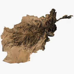 Relief map of Afghanistan 3D model 3D model