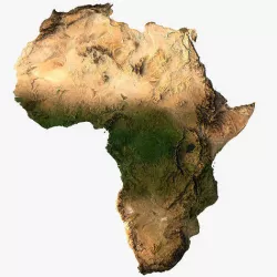 Relief map of Africa 3D model 3D model