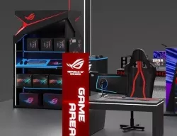 Republic of gamers game desk  neon 3D model