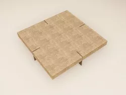 Restoration Hardware Leather Rail Coffee Table 3D model 3D model