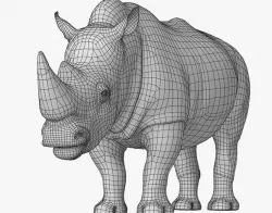 Rhino Low Poly Low-poly 3D model