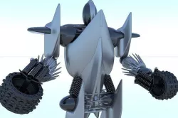 Robot Cyborg Game Caracter Sci Fi 3D model