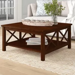 Rossitano Solid Wood Coffee Table with Storage 3D model