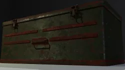 Rusty Military Metal Crate Low-poly Low-poly 3D model