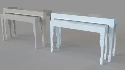 Safavieh Home Collection Beth Taupe and White Console 3D model