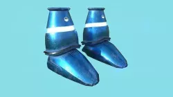 Sci-Fi Boots 02 - Character Design - Megaman Robot Style Low-poly 3D model