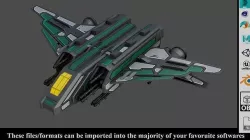 Sci-Fi  Fighter Ship -  Low Poly - Game ready - PBR Low-poly 3D model