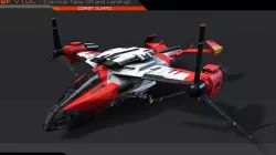 Sci Fi - VTOL Coast Guard Low-poly 3D model