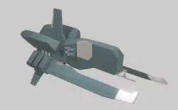 SciFi Star Corvette 3D Model 3D model