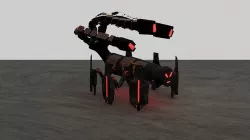 scorpion robot  sci-fi themed  Low-poly 3D model