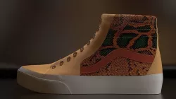 shoe sneaker with a changing design Low-poly 3D model