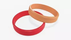 Silicone slim wristband 3D model