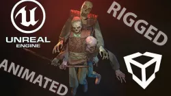 Skeleton Warrior Low-poly 3D model