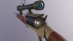 Sniper Steampunk Low-poly 3D model