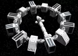 Spaceship endurance interstellar space ship Low-poly 3D model