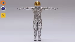 Spacesuit Astronaut Rigged - Astronauta Traje Espacial Riggeado Low-poly 3D model