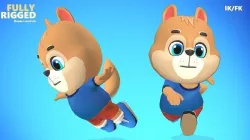 Squirrel Animated Rigged Low-poly 3D model