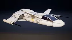 Star ship Low-poly 3D model