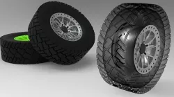 Studded snow Tire and Rim 3D model