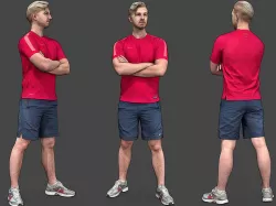 Stylized Man Character in sportswear 3D model