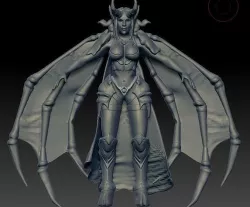 Succubus Low-poly 3D model