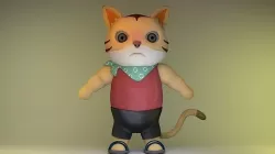 Tiger character Low-poly 3D model