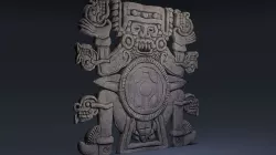 Tlaltecuhtli Statue Low-poly 3D model