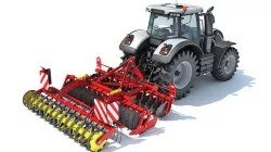 Tractor with Compact Disc Harrow 3D model