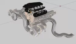 Twin Turbo 454 LSX 3D model