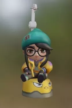 Valorant Chibi Killjoy Keychain Amulet Low-poly 3D model