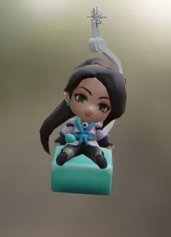 Valorant Chibi Sage Keychain Amulet Low-poly 3D model