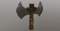 Viking axe Low-poly 3D model