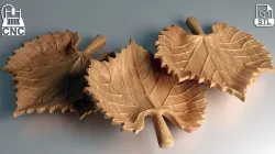 Vine Leaf Shaped Tray - 3D STL Model 3D model