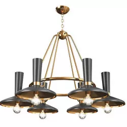 Vortex Six Light Chandelier Low-poly 3D model