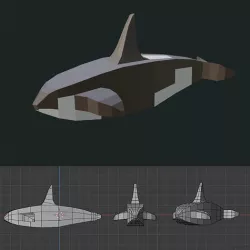 Whale Low Poly 3d Model Low-poly 3D model