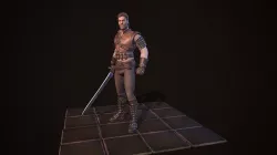 Witcher Low-poly 3D model
