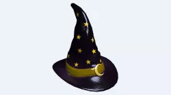 Wizard Hat  Low-poly 3D model