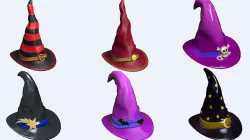 Wizard Hat Pack Low-poly 3D model