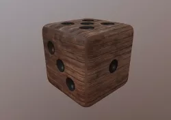 Wooden Dice 3d model 3D model